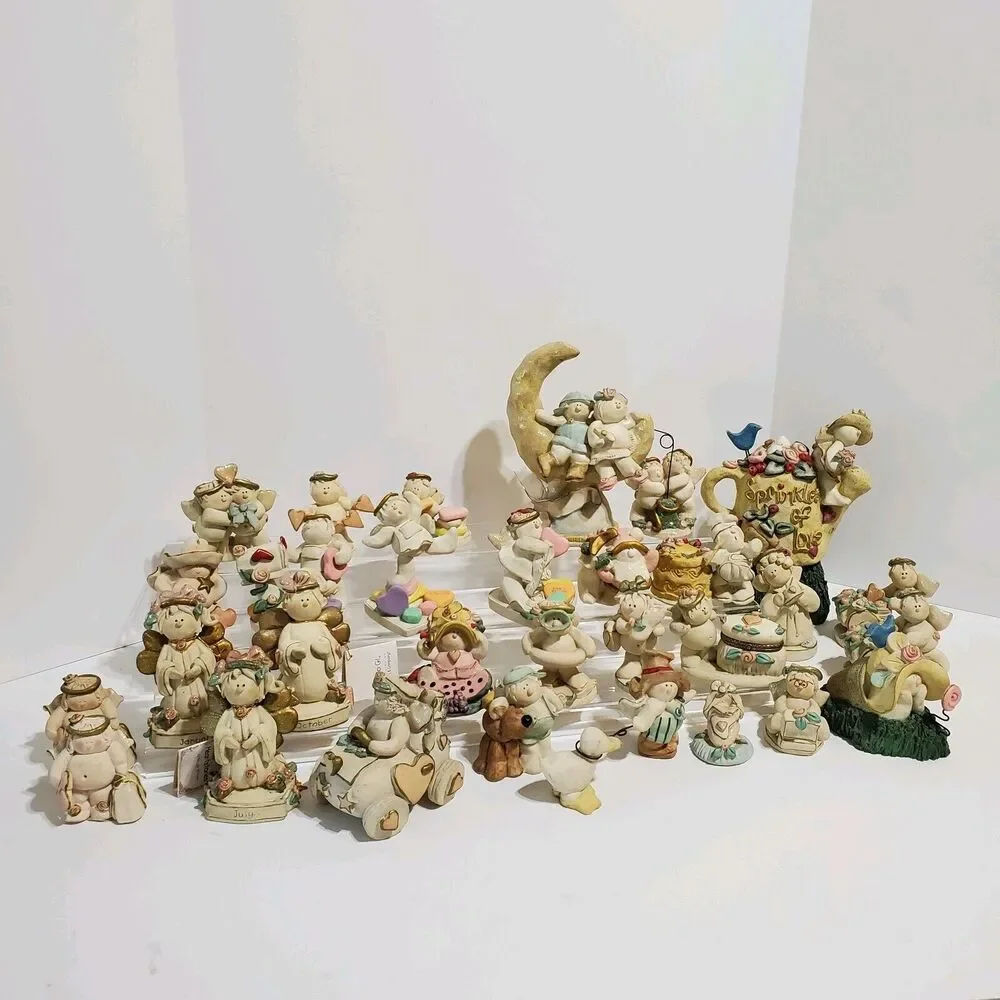 Vtg 90s Nancye‎ Williams Sprinkles Angel Love is All Around Figurine Farmer Duck